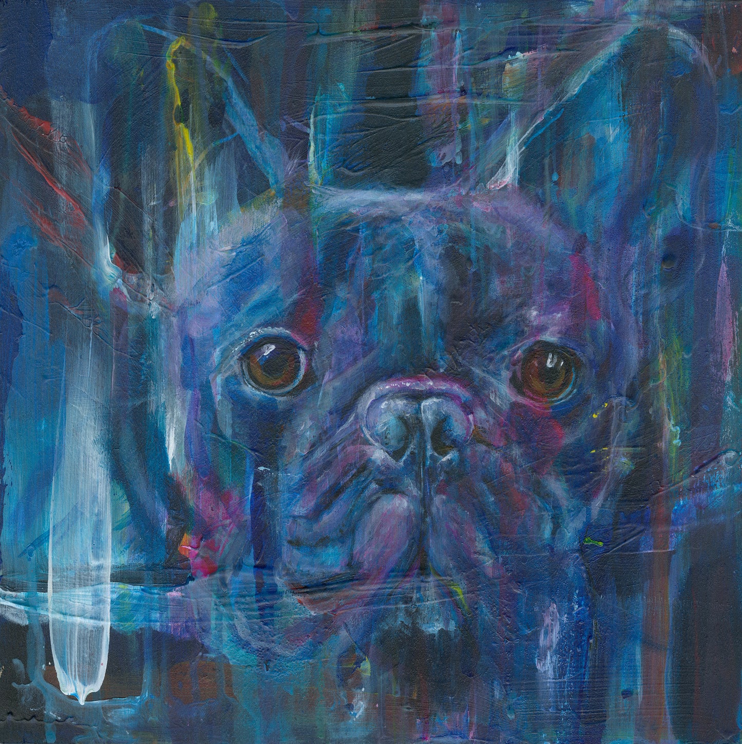 French Bulldog, Original Signed Painting